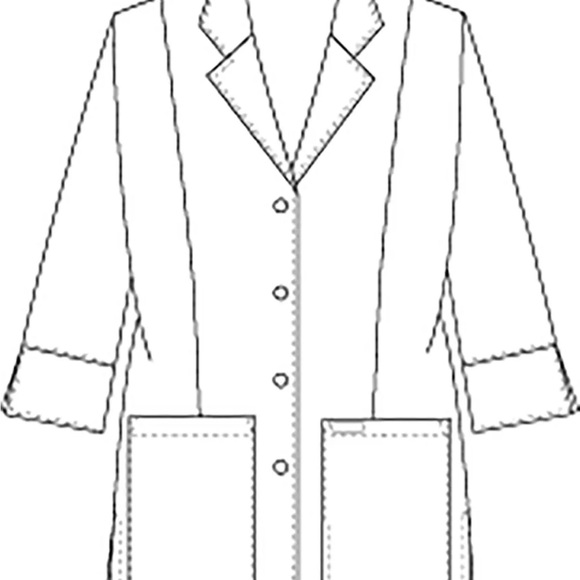 White Cherokee Scrubs 30" 3/4 Sleeve Lab Coat 1470 WHT. Size XS - Picture 7 of 7